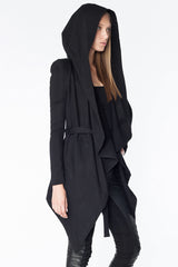 JONNY COTA womens-outerwear ROYAL HOODIE IN BLACK