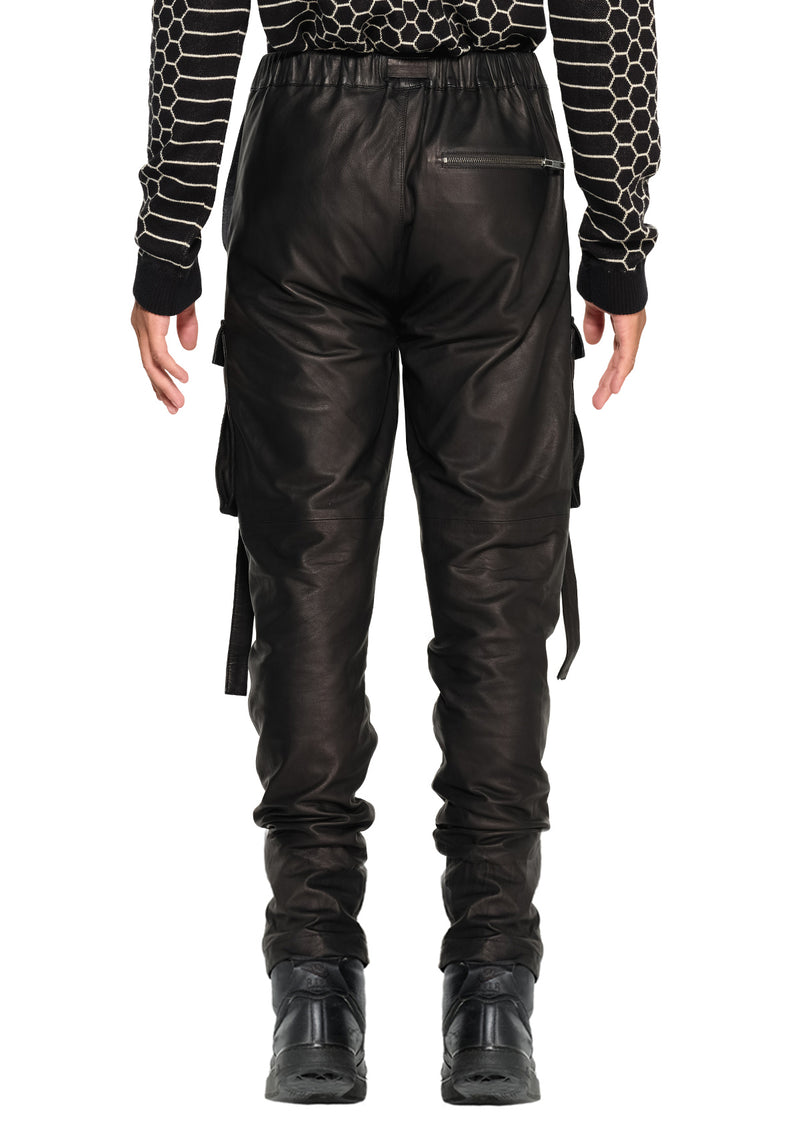 LEATHER MOJAVE PANTS IN BLACK