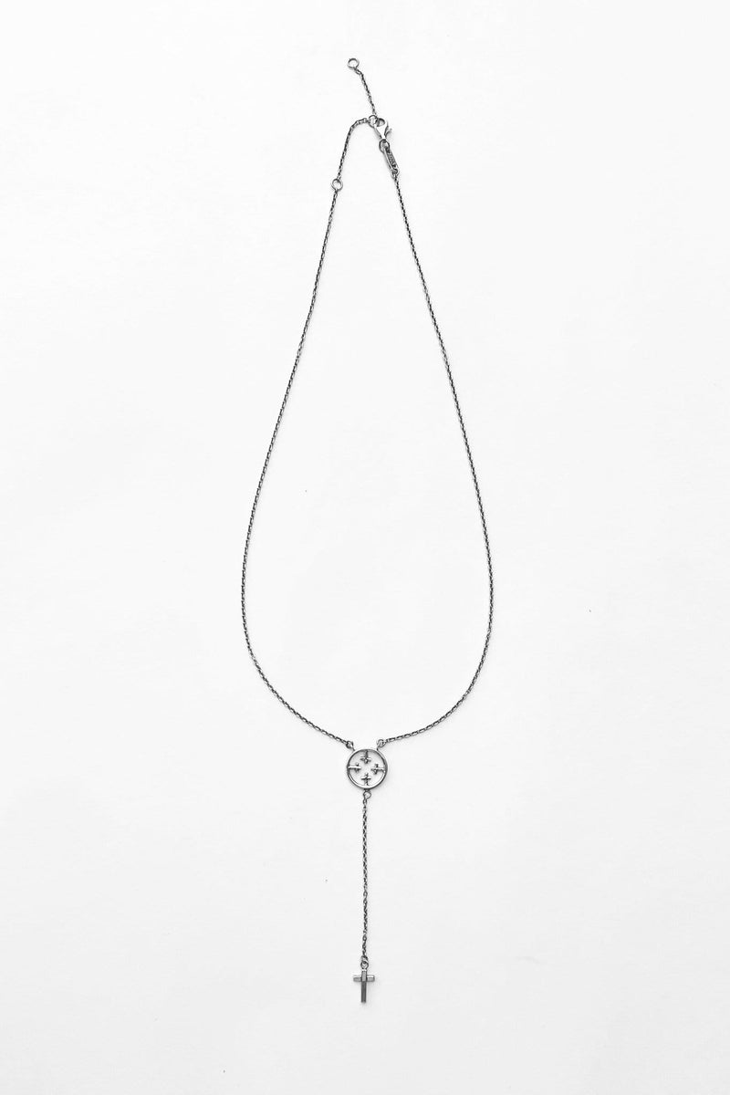 JONNI RAMLI jewelry CIRCLE CROSS NECKLACE IN SILVER