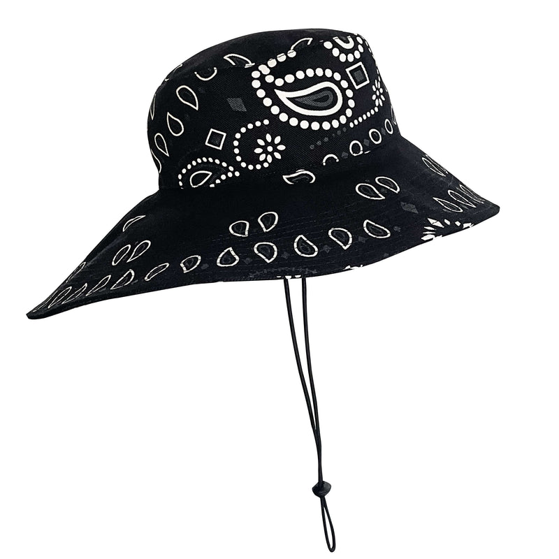 JONNY COTA accessories FISHERMAN HAT IN BLACK BANDANA