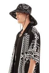 JONNY COTA accessories FISHERMAN HAT IN BLACK BANDANA
