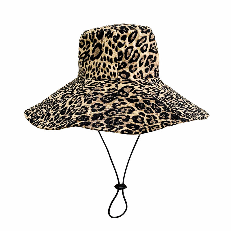 JONNY COTA accessories FISHERMAN HAT IN LEOPARD DENIM