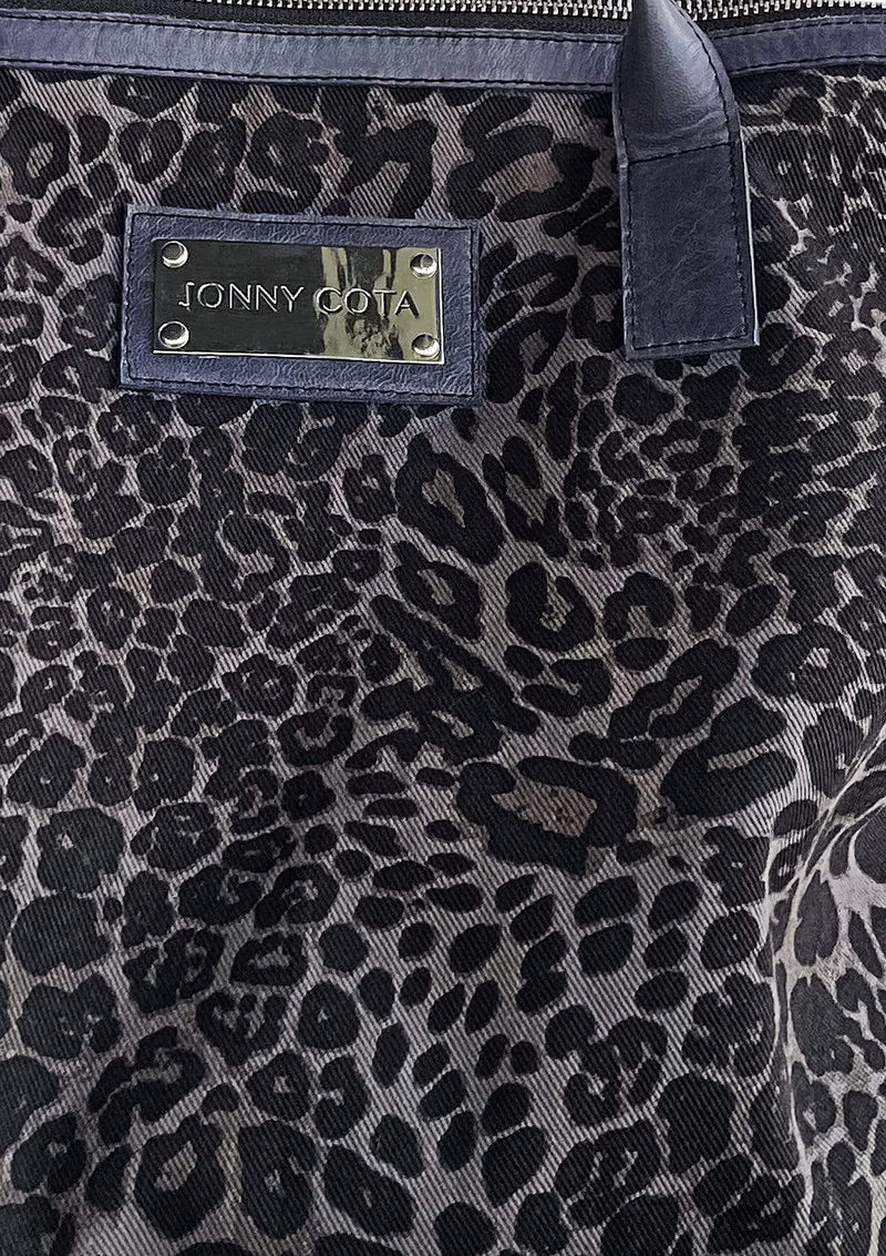 JONNY COTA accessories GREY LEOPARD / ONE SIZE LEOPARD TOTE IN GREY