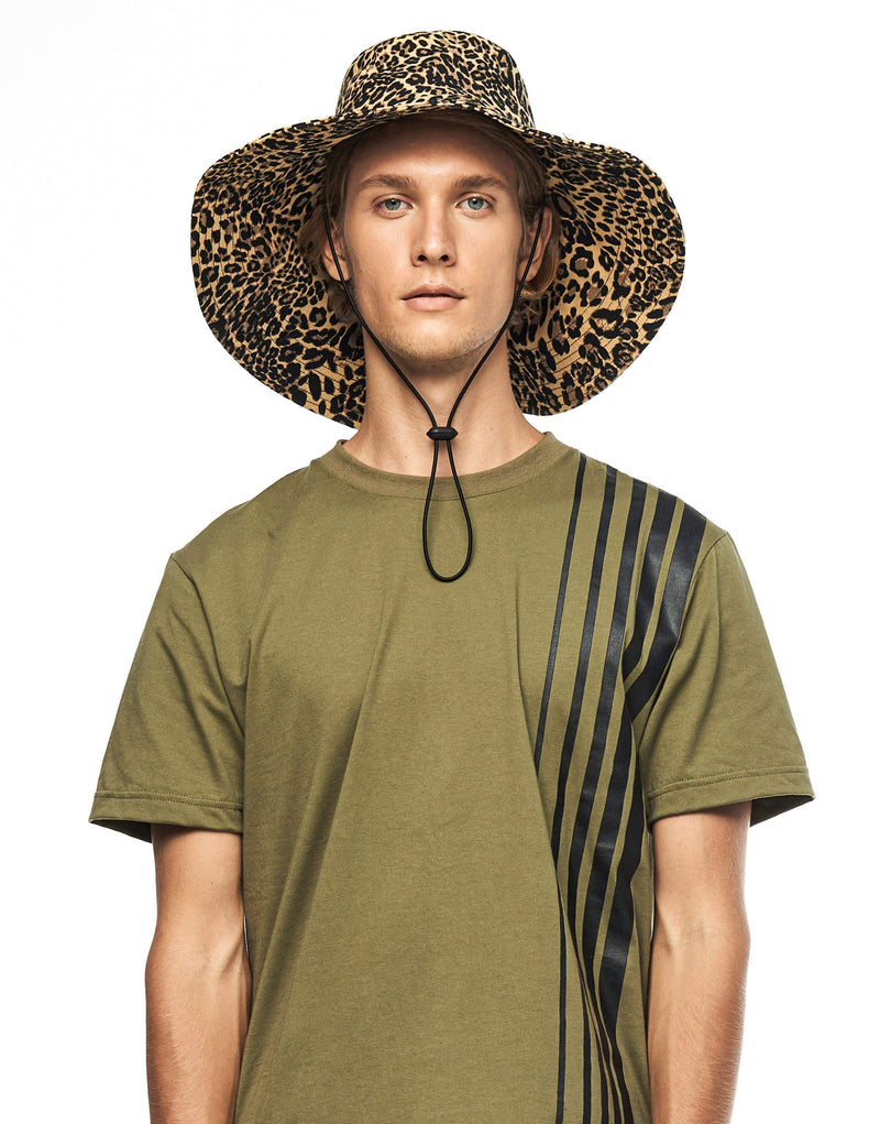 JONNY COTA accessories S (6.5") / LEOPARD FISHERMAN HAT IN LEOPARD DENIM