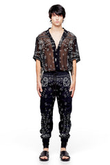 JONNY COTA BANDANA CARGO PANTS IN BLACK