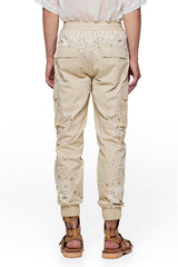 JONNY COTA BANDANA CARGO PANTS IN BONE