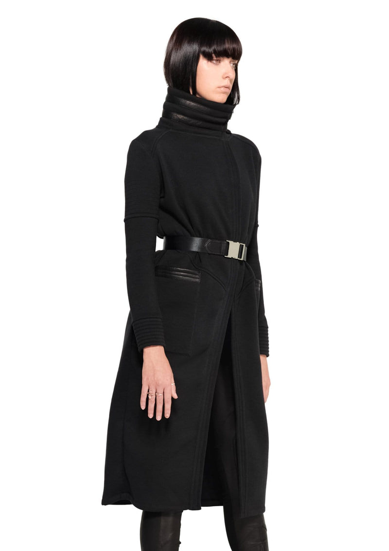 JONNY COTA BELTED CARDIGAN IN BLACK