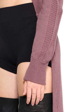 JONNY COTA CAPE SWEATER IN MAUVE