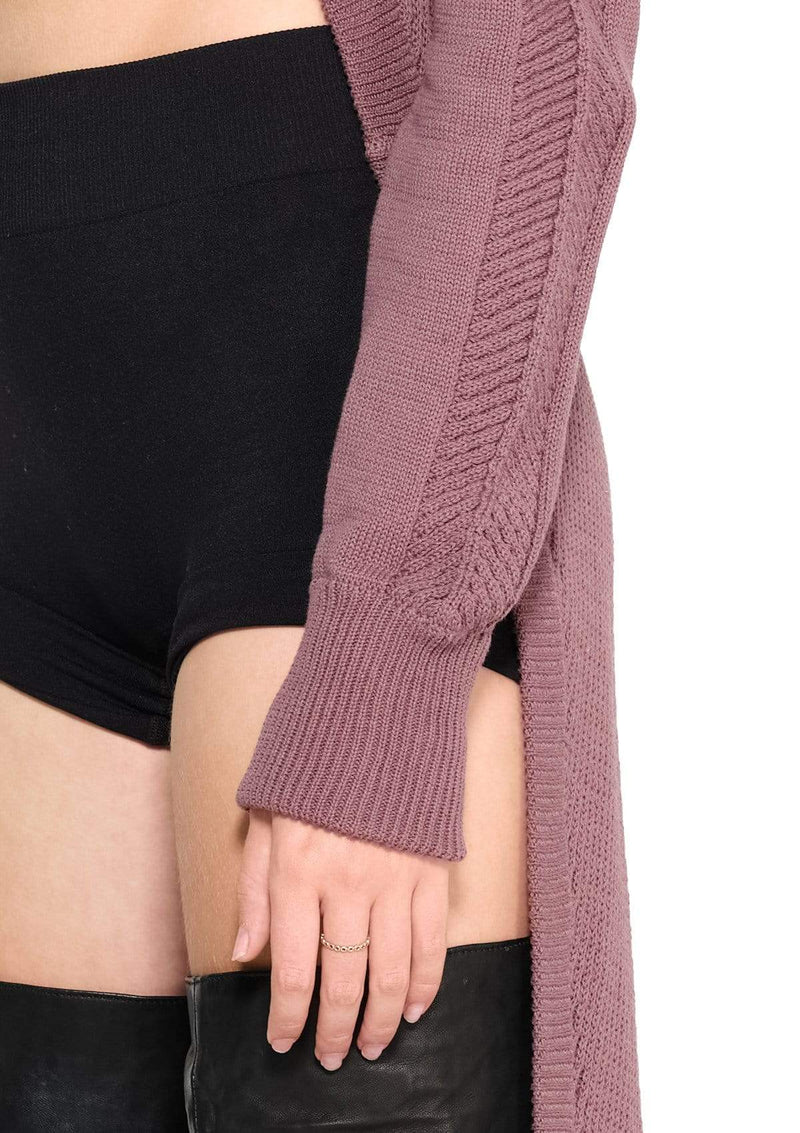 JONNY COTA CAPE SWEATER IN MAUVE