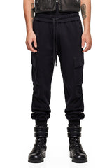 JONNY COTA CARGO LOUNGE PANTS IN BLACK