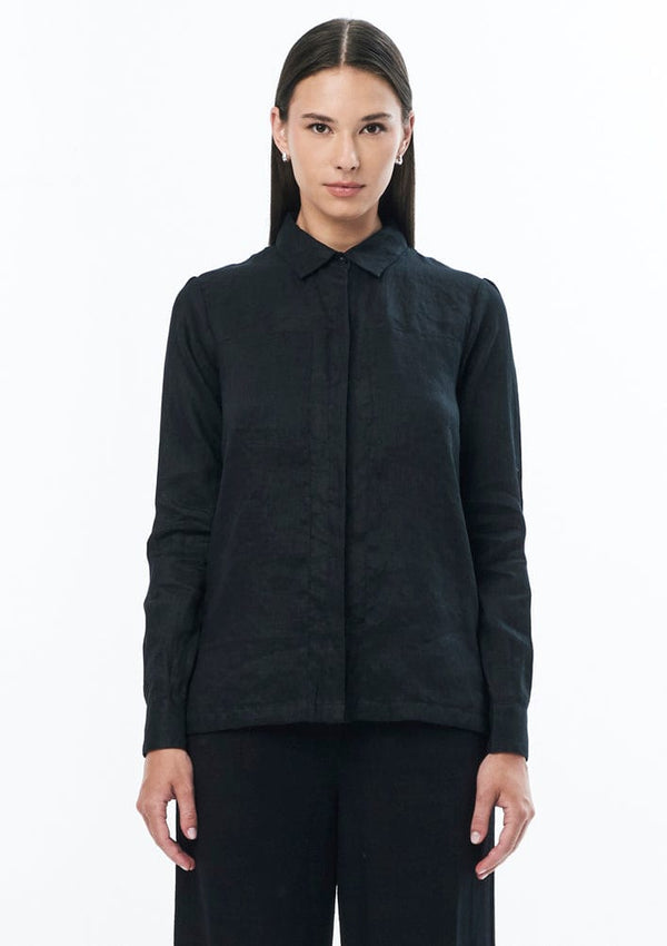 JONNY COTA Clothing BLACK / XS MINIMAL BLOUSE IN BLACK