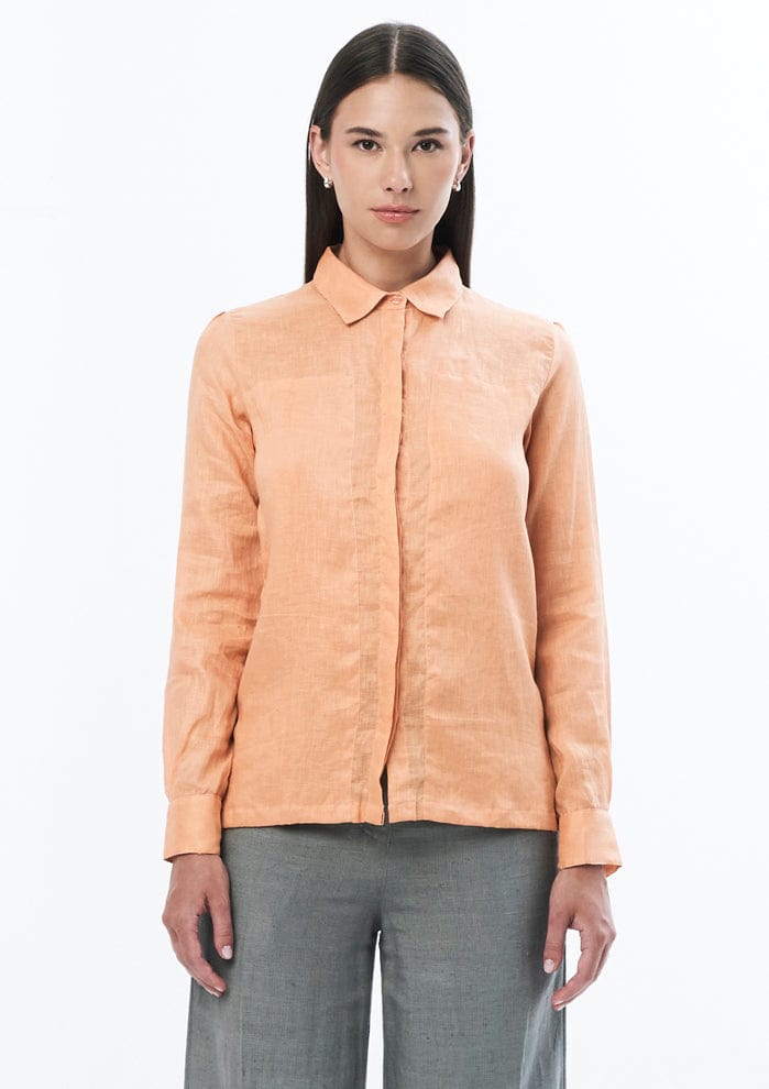 JONNY COTA Clothing CORAL / XS MINIMAL BLOUSE IN CORAL