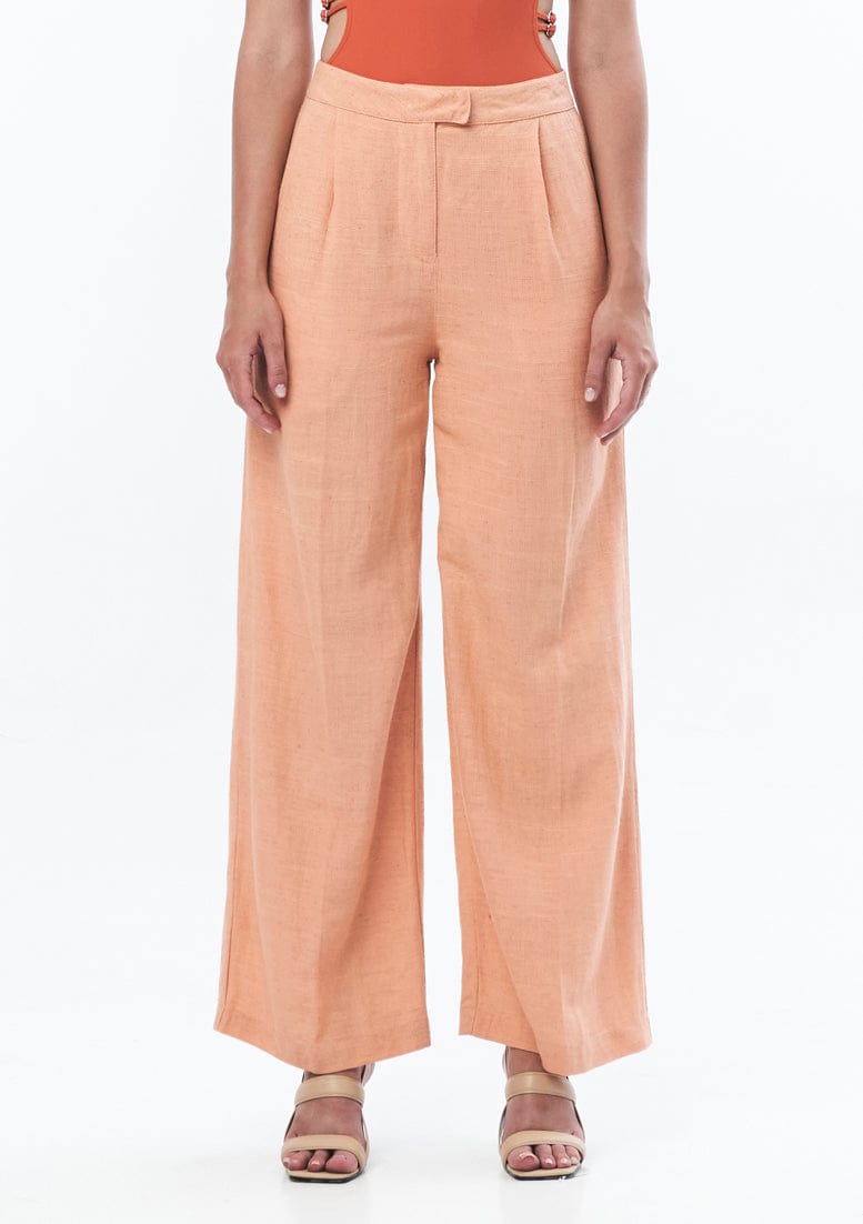 JONNY COTA Clothing CORAL / XS TAILORED LINEN TROUSER IN CORAL