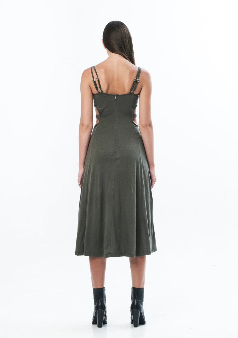 JONNY COTA Clothing CUTOUT DRESS IN GREY