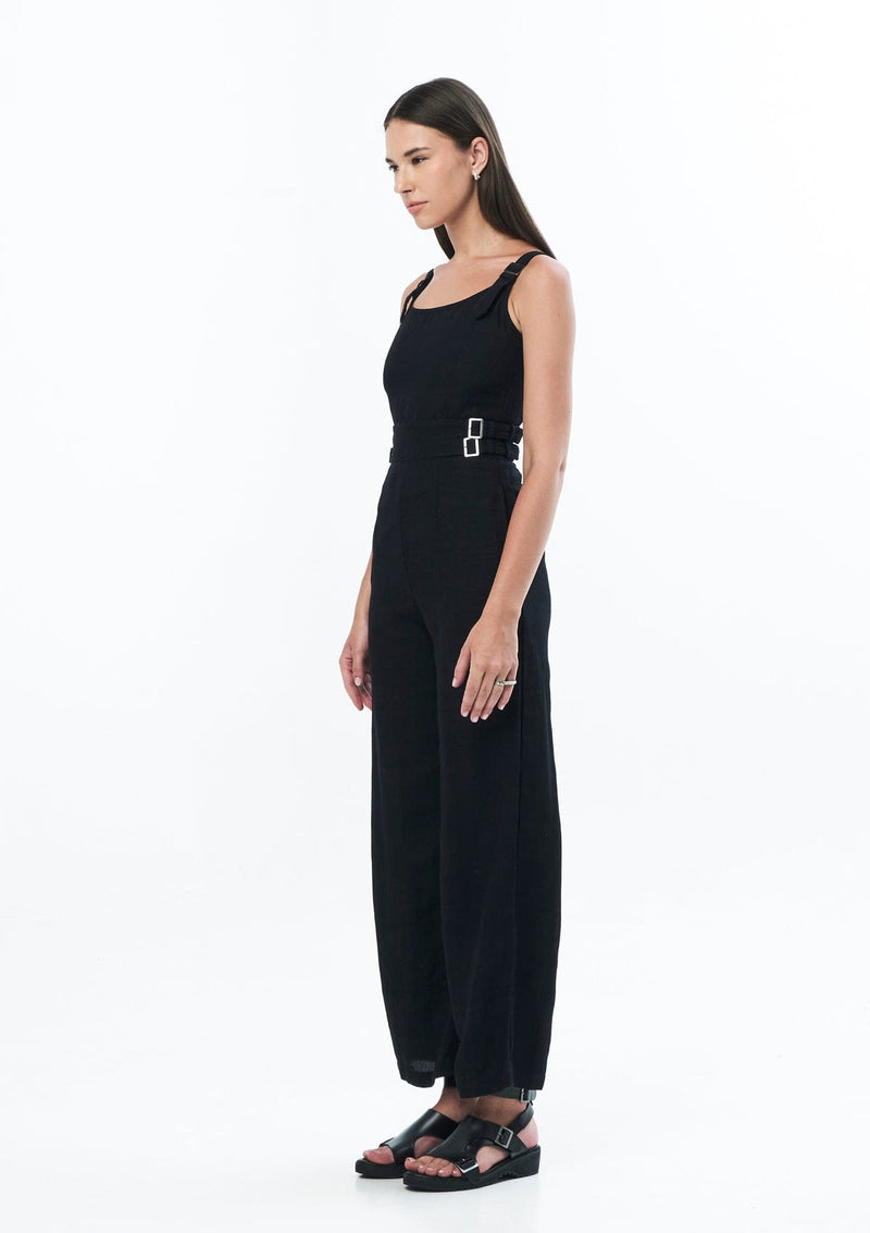 JONNY COTA Clothing FITTED OVERALLS IN BLACK