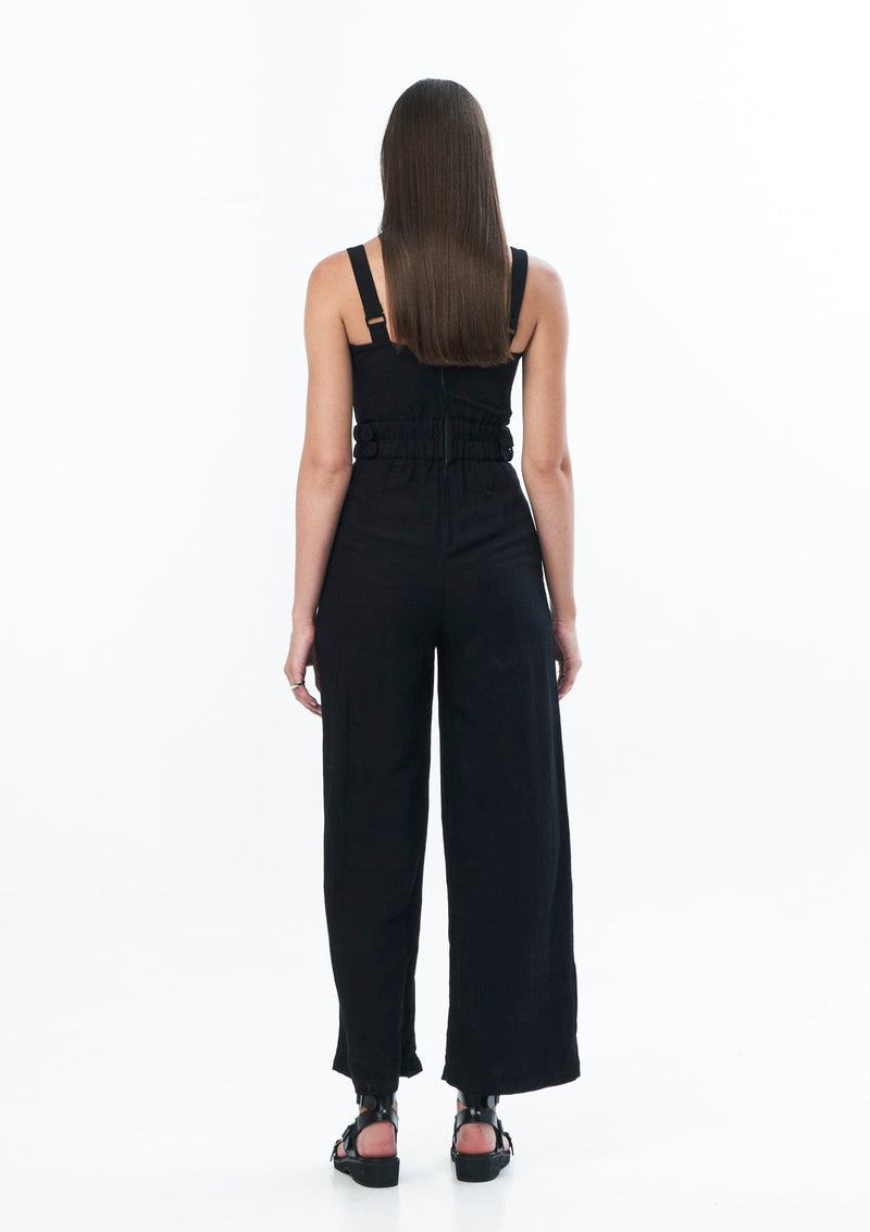 JONNY COTA Clothing FITTED OVERALLS IN BLACK
