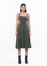 JONNY COTA Clothing GREY / XS CUTOUT DRESS IN GREY