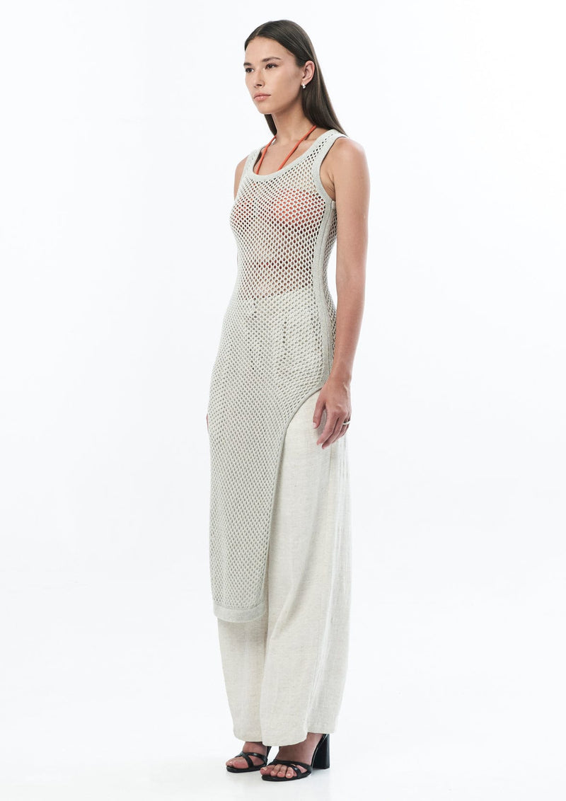 JONNY COTA Clothing KNIT SINGLET DRESS IN GREY