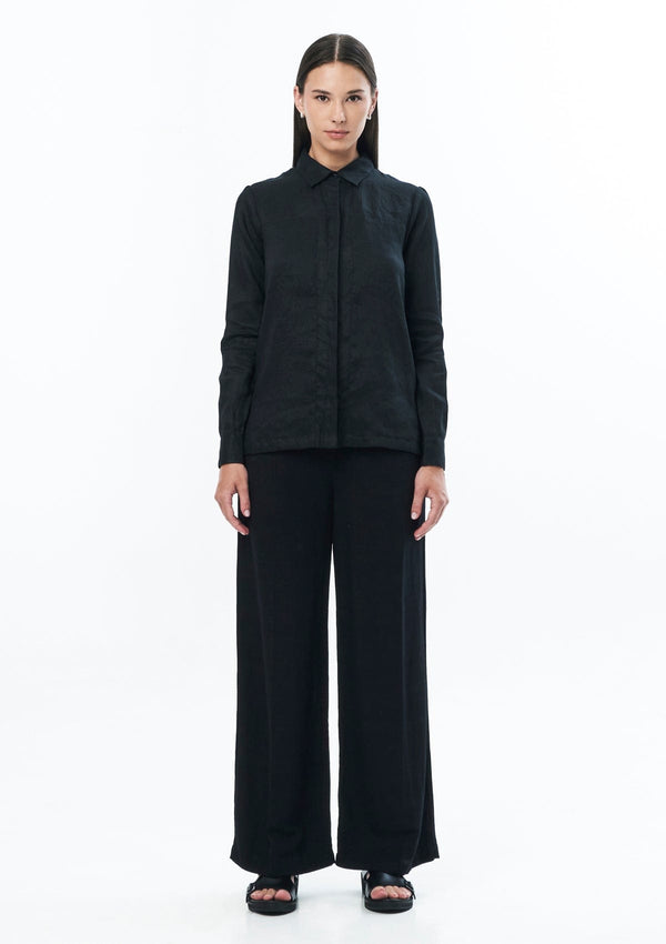 JONNY COTA Clothing MINIMAL BLOUSE IN BLACK