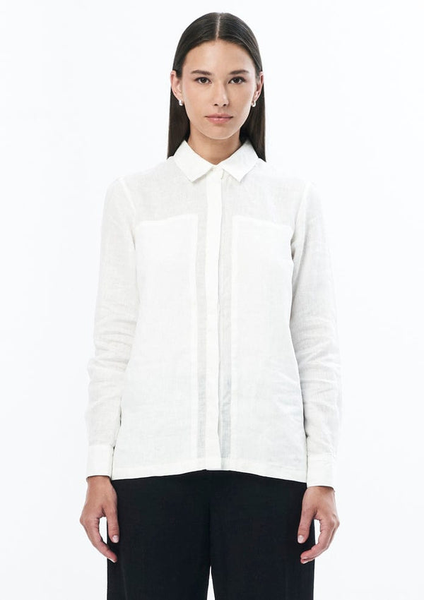 JONNY COTA Clothing OFF WHITE / XS MINIMAL BLOUSE IN OFF WHITE