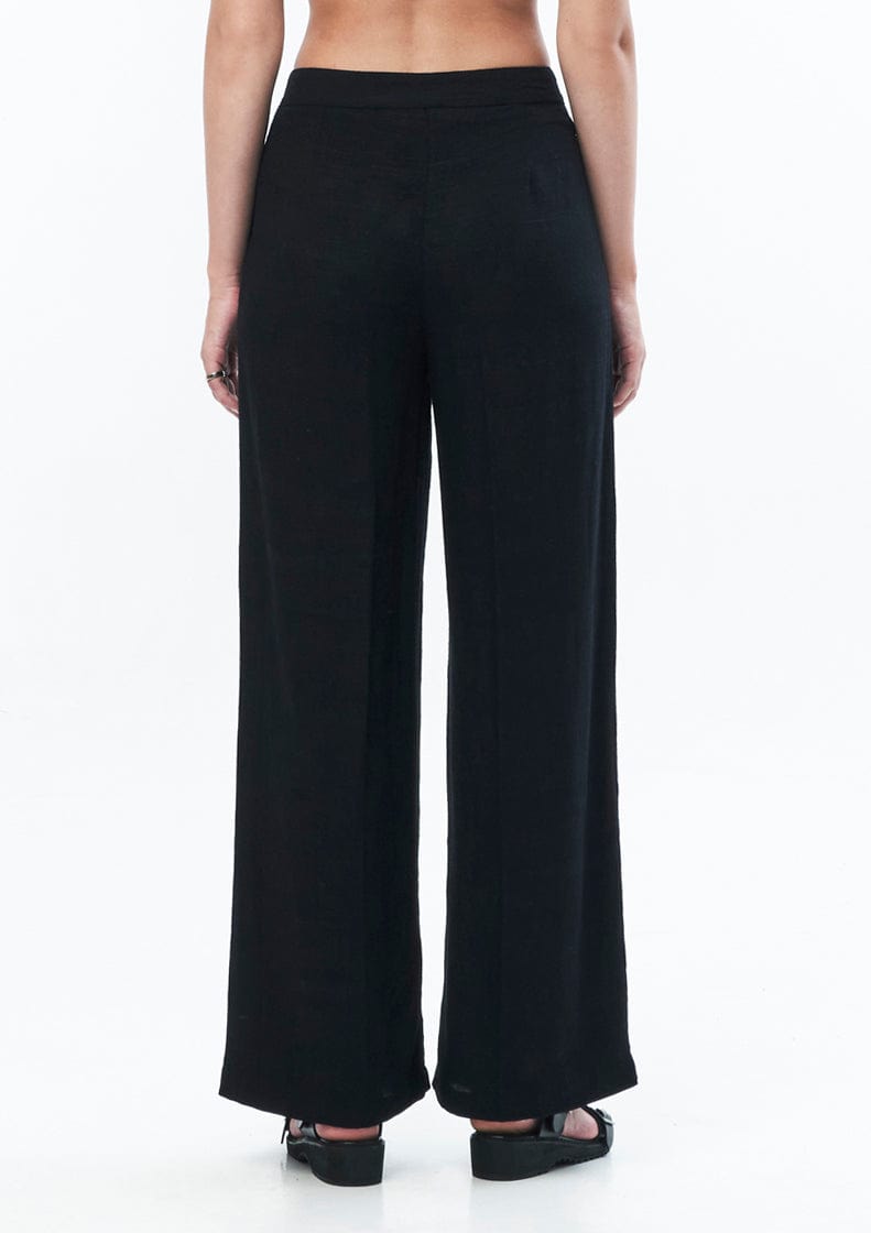 JONNY COTA Clothing TAILORED LINEN TROUSER IN BLACK