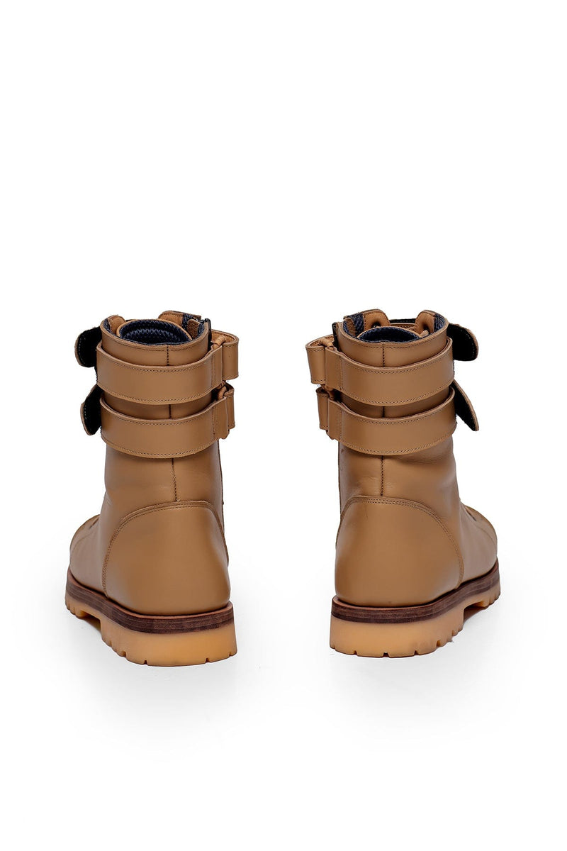 JONNY COTA COMBAT BOOTS IN BEIGE