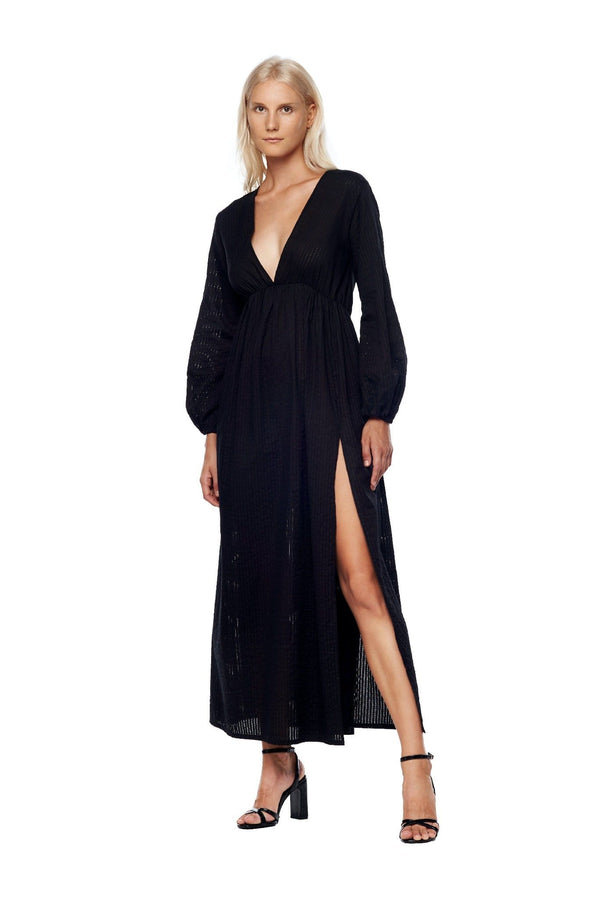 JONNY COTA DRESSES XS / BLACK POET MAXI DRESS IN BLACK