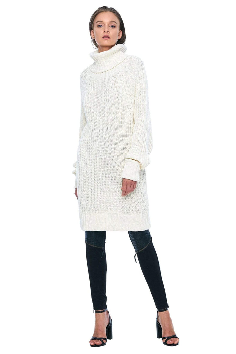 JONNY COTA DRESSES XS/S / BONE OVERSIZED SWEATER DRESS IN BONE