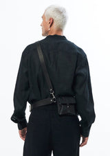 JONNY COTA Handbags, Wallets & Cases BLACK / OS LEATHER BANDEU BAG IN BLACK