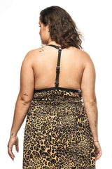 JONNY COTA HARNESS DRESS IN LEOPARD
