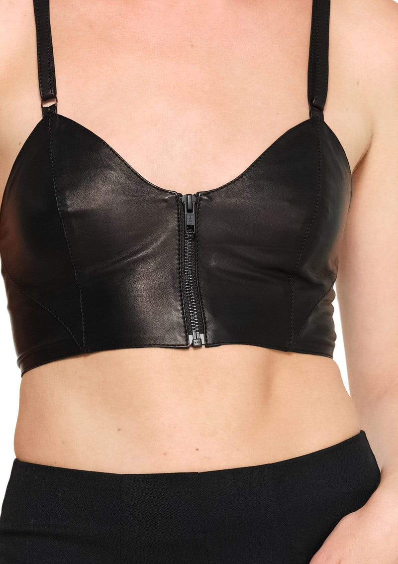 JONNY COTA LEATHER BRA