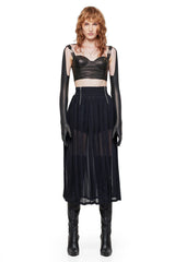 JONNY COTA LEATHER GLOVE SLEEVES IN BLACK