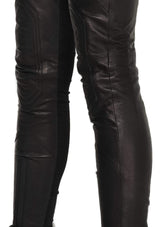 JONNY COTA LEATHER RIDING LEGGINGS IN BLACK