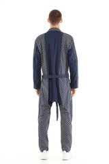 JONNY COTA MEN'S BOTTOMS TOKYO JUMPSUIT IN NAVY PRINT