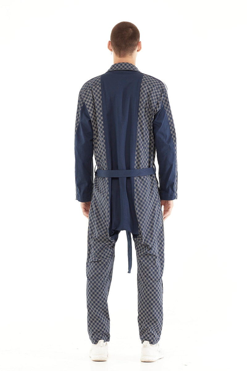 JONNY COTA MEN'S BOTTOMS TOKYO JUMPSUIT IN NAVY PRINT