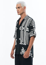 JONNY COTA Men's Top TEMPLE PARTY SHIRT IN BLACK