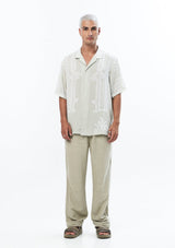 JONNY COTA Men's Top TEMPLE PARTY SHIRT IN BONE