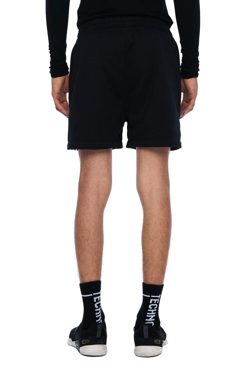 JONNY COTA mens-bottoms GRADIENT STRIPE SWEATSHORTS IN BLACK