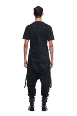 JONNY COTA mens-bottoms UNISEX OVERALLS IN BLACK