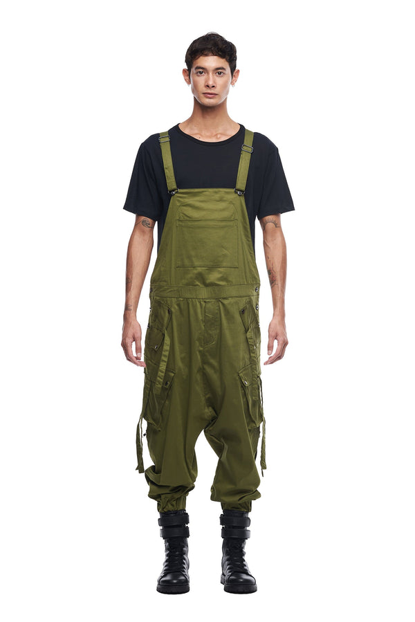 JONNY COTA mens-bottoms XS / GREEN UNISEX OVERALLS IN GREEN