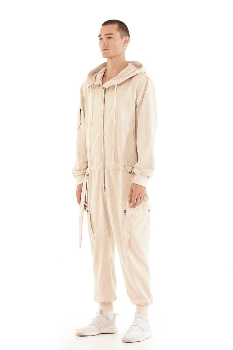 HOODED JUMPSUIT IN FOG – JONNY COTA