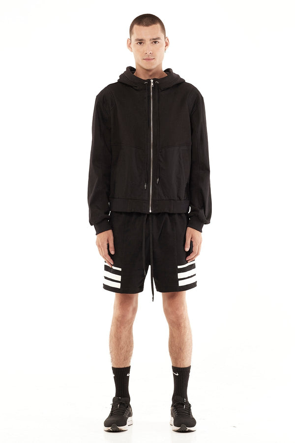 JONNY COTA mens-outerwear UTILITY HOODIE IN BLACK