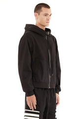 JONNY COTA mens-outerwear UTILITY HOODIE IN BLACK