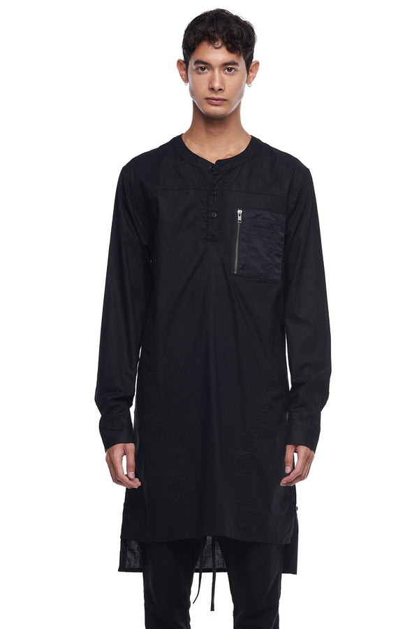 JONNY COTA mens-tops S / Black QUAD TUNIC IN BLACK