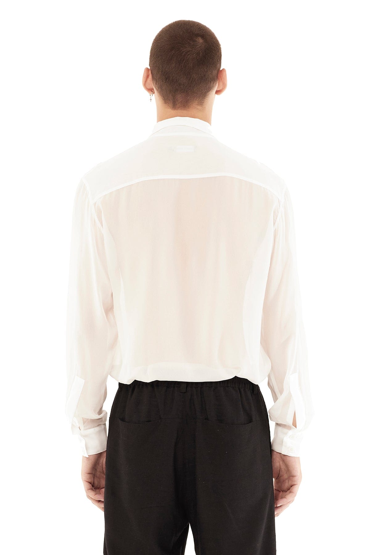 NHOJ  JOHN Cream White Collar Shirt タグ付き JEWEL COLLAR SHIRT - White | ZARA United States