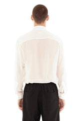 JONNY COTA mens-tops SHEER COLLAR SHIRT IN OFF WHITE