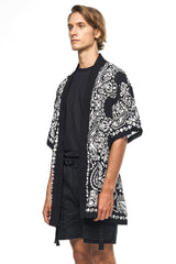 JONNY COTA One Size / Black BANDANA PRINT KIMONO