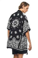 JONNY COTA One Size / Black BANDANA PRINT KIMONO