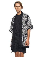 JONNY COTA One Size / Black BANDANA PRINT KIMONO