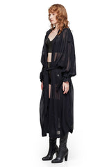 JONNY COTA OS OVERSIZE SHEER JACKET IN BLACK